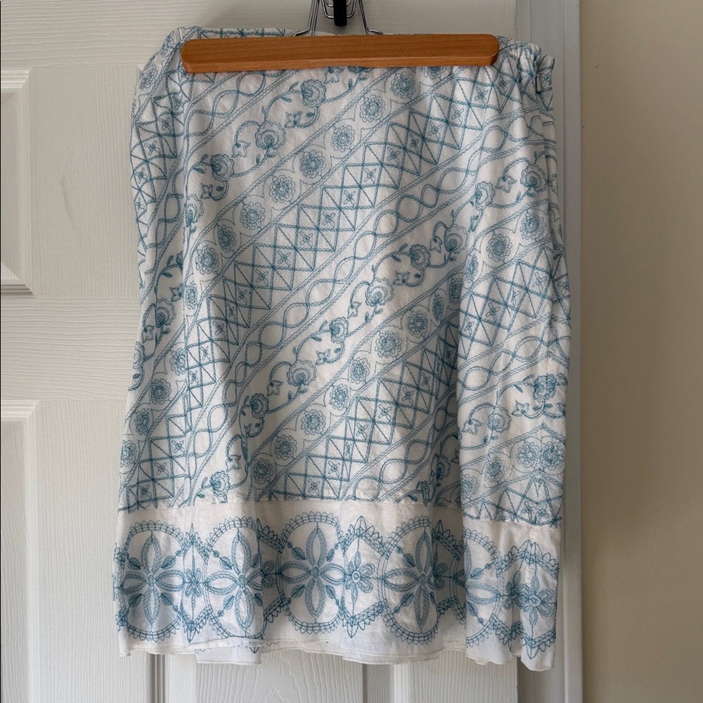 J. Jill Blue and White Mini Skirt